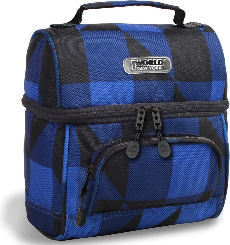 J World New York Corey Insulated Lunch Bag in Block Navy - Image 1